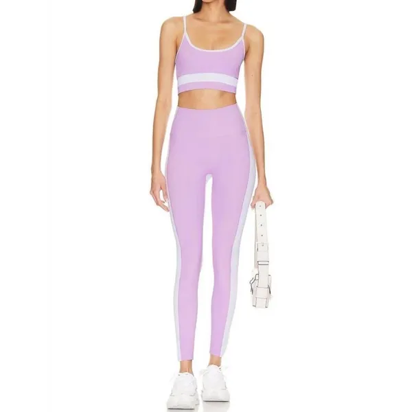 NWT Beach Riot Color-Block Legging Orchid Bloom Purple White- Size XS - Image 2