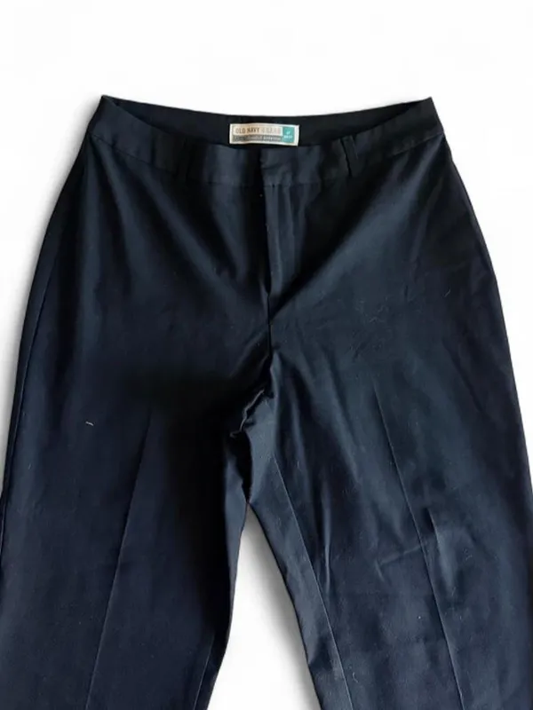 Old Navy Black Essential Stretch Straight Leg Dress Pants 6 - Image 2