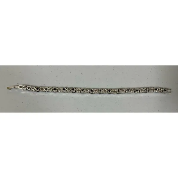 Silver Blue Sapphire Diamond Round Gemstone Tennis Bracelet Jewelry 💙 - Image 6