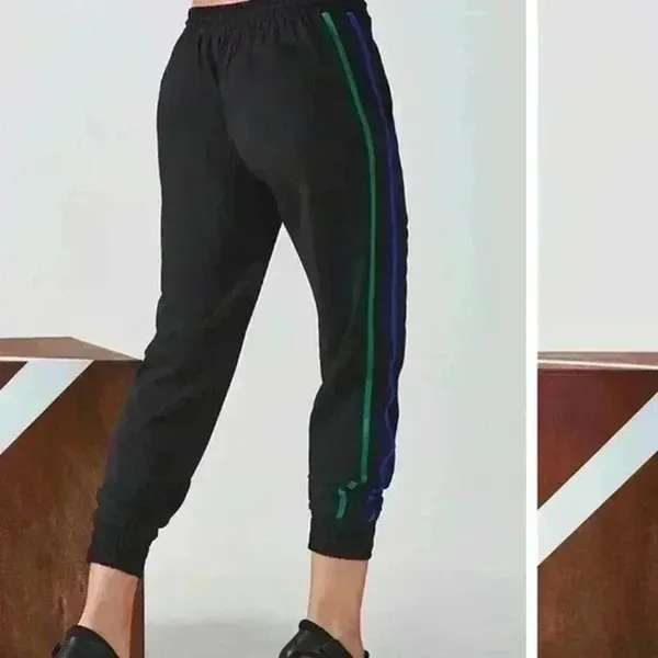 NWT Fabletics Valerie Slouch Jogger Drawstring Waist Contrasting Colors L Black - Image 6