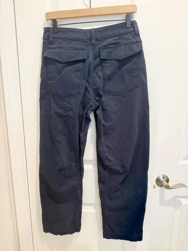 MADEWELL Darted Barrel Leg Pants Classic Navy Comfort Stretch size‎ 26 NS282 - Image 6