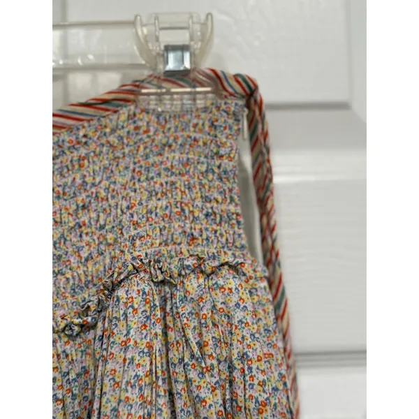 Free People Floral Smocked Midi Skirt Small Boho Ditsy Print High‎ Low Rayon - Image 3