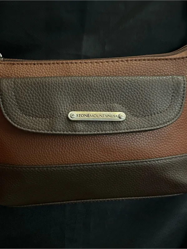 Stone Mountain Accessories Brown Two-Tone Leather Crossbody Bag - Image 7