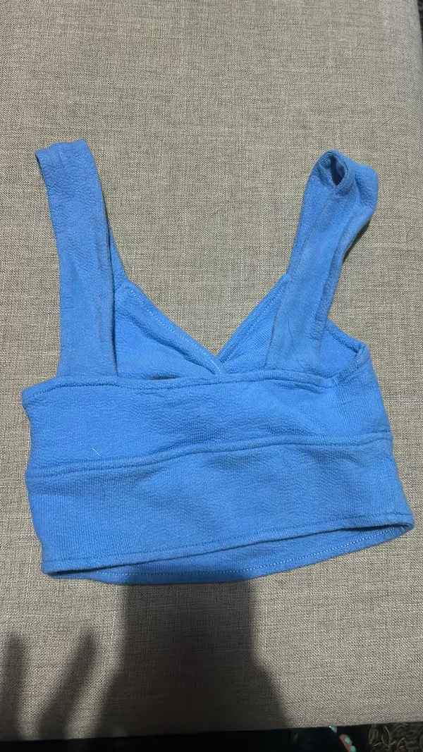 Madewell Blue Cropped Tank - Image 2