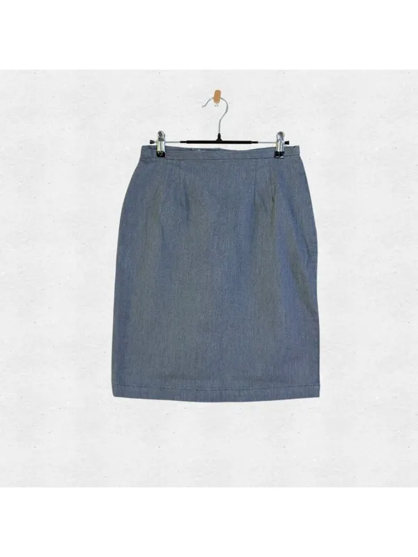 Gray Pencil Skirt Size 6 Small Stretch Work Business Casual Office Siren Career - Image 2