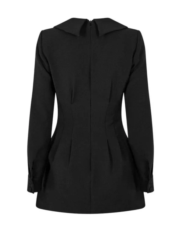 ODD MUSE THE ULTIMATE MUSE LONG SLEEVE COLLARED MINI DRESS Size: S - Image 4
