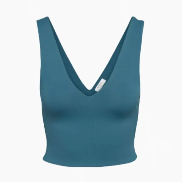Babaton x Aritzia Contour V Neck Tank Top Blue Size Large - Image 2