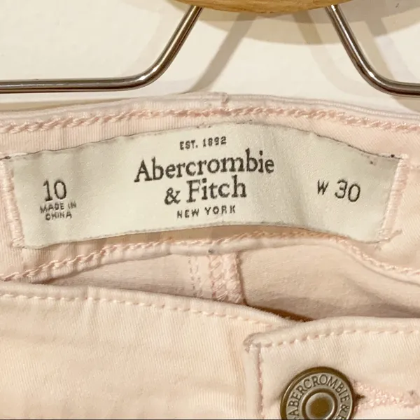 Abercrombie &‎ Fitch Size 10 Light Pink Skinny Cotton Jean - Image 3