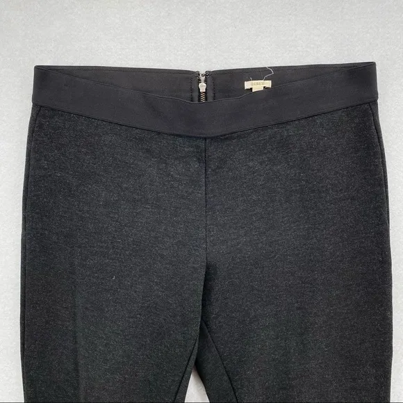 J. Crew Charcoal Stretch‎ Mid Rise Pixie Pant Seamed Skinny Exposed Zipper - Image 3