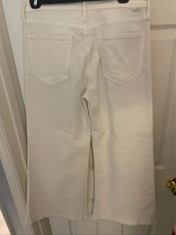 MOTHER Denim WIDE LEG Jeans the twister skimp in cream puff - Image 4
