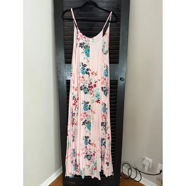 Somedays Lovin Golden Fields Pink Floral Maxi Dress Size M - Image 5