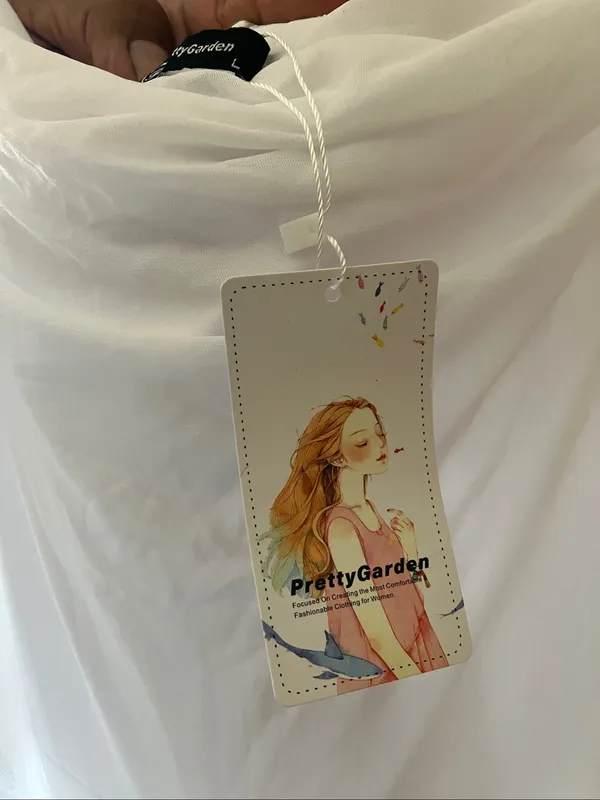 Pretty Garden White Ruffled Sleeveless Maxi Dress Large NWT - Image 3