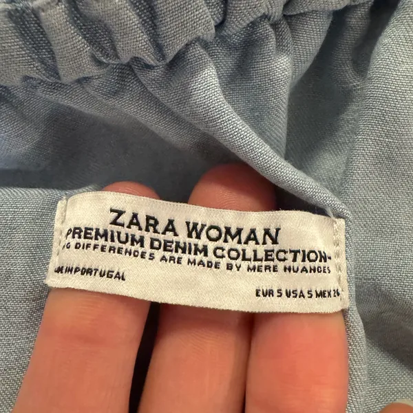 Zara Woman Blue Denim dress - Image 3