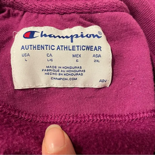 Magenta champion logo soft lightweight sweatshirt large - Image 7