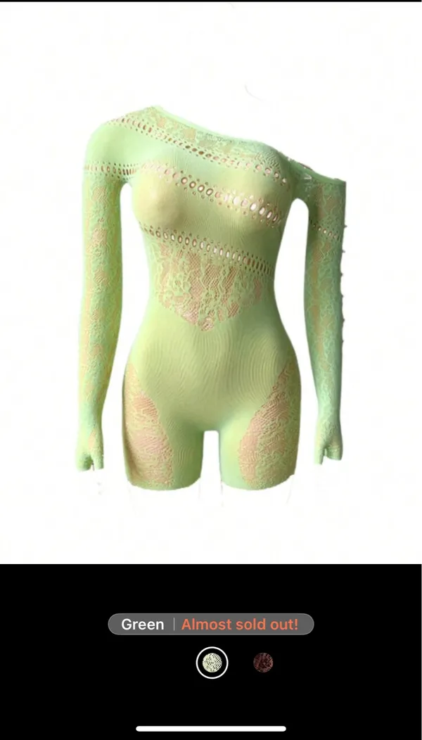 Shein green mesh bodysuit  - Image 2