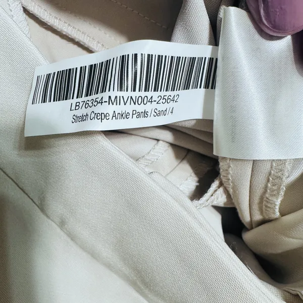 New Quince Pants Women’s 4 Sand Stretch Crepe‎ Ankle Classic Trouser Career NWT - Image 6