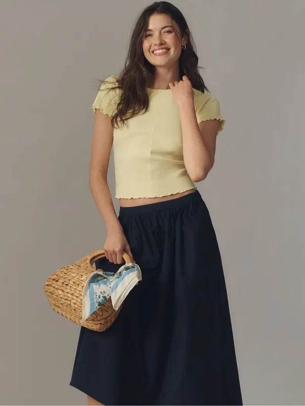 Pilcro Ruffle-Trim Baby Tee - Image 2