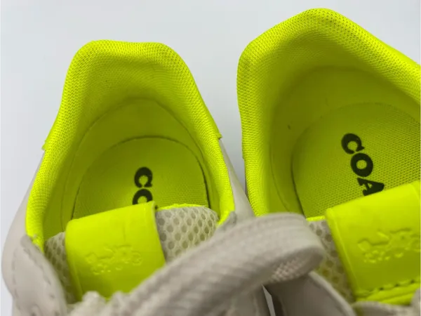 Coach lowline low top leather women’s sneakers G5040 light beige/neon green - Image 6