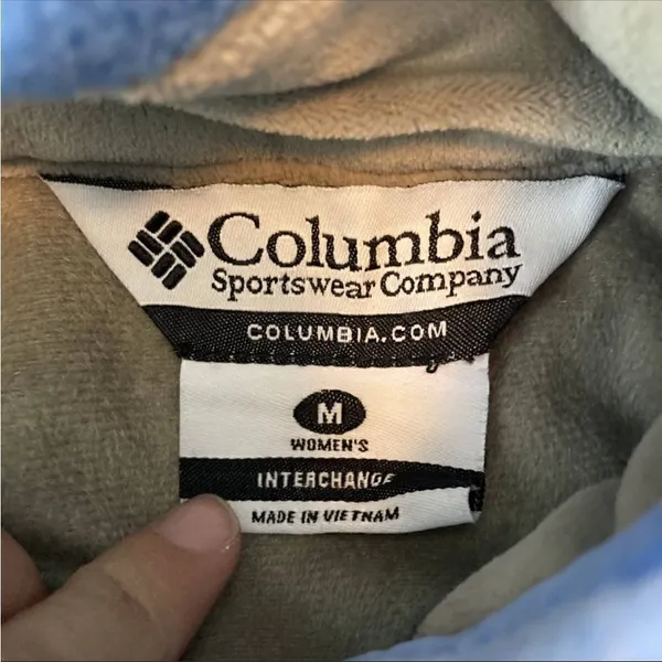 Columbia Womens Blue Omni Tech Interchange Waterproof Windbreaker Jacket Size M - Image 3