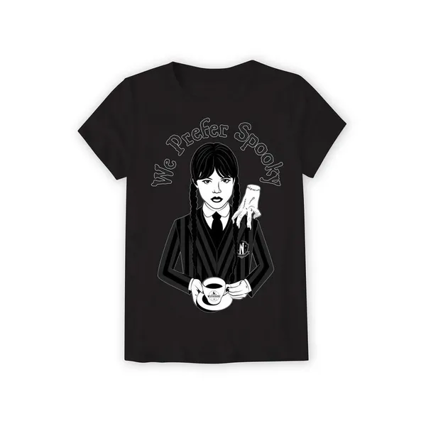 Wednesday Addams Family Shirt Women Small We Prefer Spooky Halloween Graphic Tee - Image 2