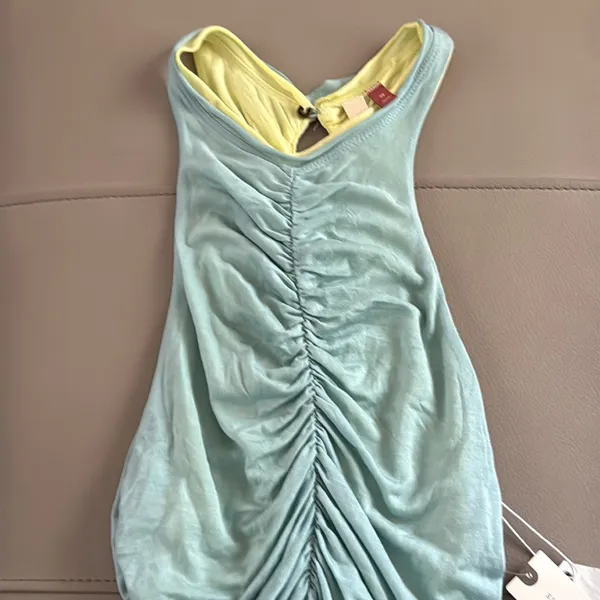Anthropologie Pilcro‎ NWT Ruched Reversible Tank Top Light Sky Blue XS - Image 4
