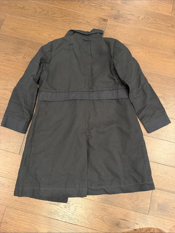 See by Chloe Black Trench Coat with Light Blue Accents Size 6 - C11 - Image 9