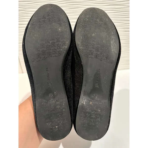 Birdies Starling Loafers Womens 9.5 Black Velvet Quilted Comfort Smoking Flats‎ - Image 5