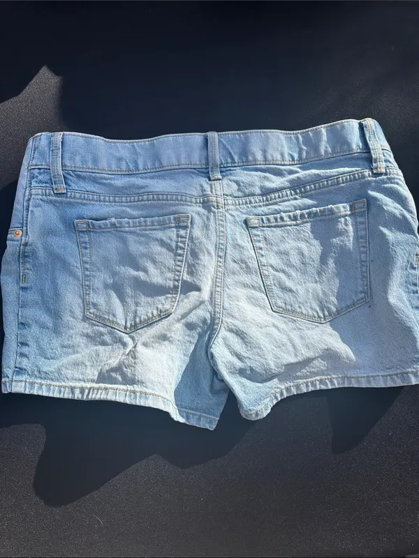 Isabel Maternity by Ingrid & Isabel Light Blue Denim Maternity Shorts - Image 2