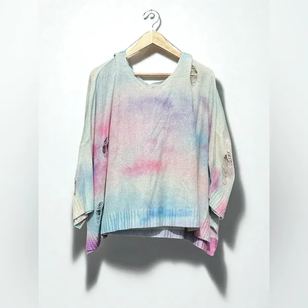 POL Distressed Tie-Dye Hoodie - Image 2