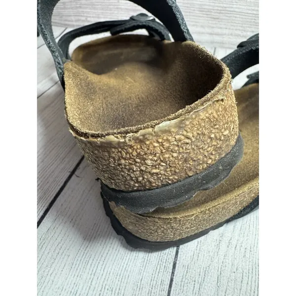 BIRKENSTOCK Franca Triple Strap Slide Sandals EU 42 Black - Image 9
