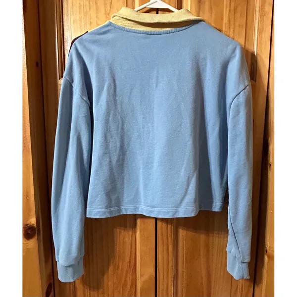 Outdoor Voices Pickup Colorblock Cropped Half-Zip Sweatshirt Small Cotton Terry - Image 3