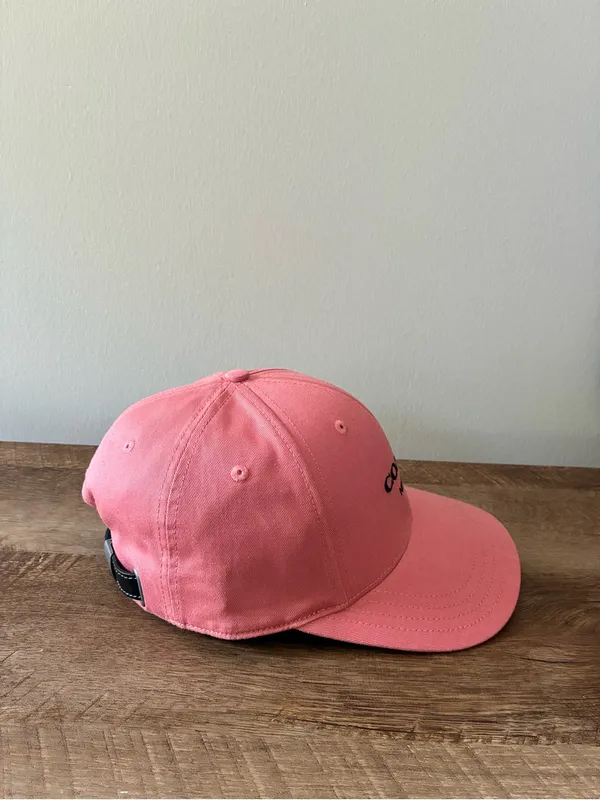 Coach Embroidered Baseball Hat CAA64 Pink / Black - Image 5