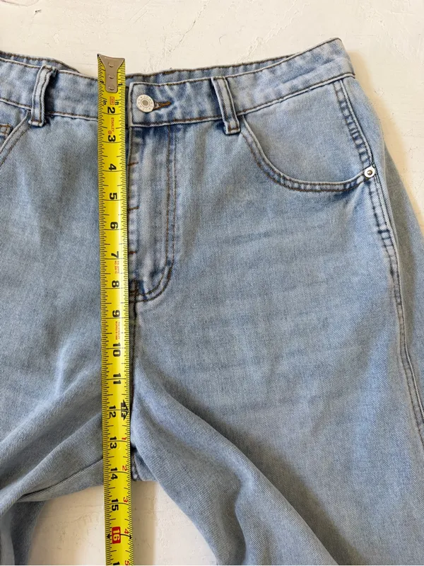 SHEIN Woman Baggy Barrel Jeans Casual Light Blue Size 10 - Image 8