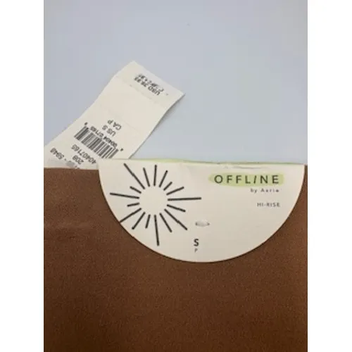OFFLINE by Aerie Real Me Shortie S Brown‎ High Rise 3" Inseam Retro Piping NWT - Image 7