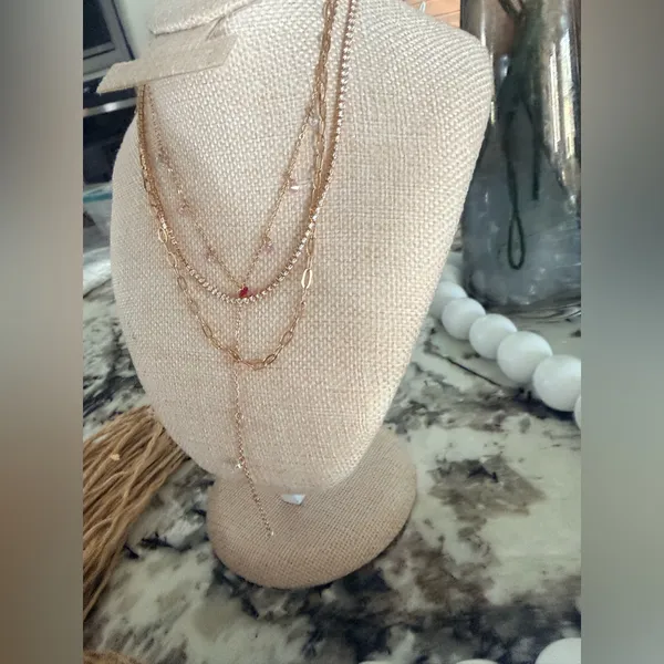 Layered Necklace Set Gold - Image 3