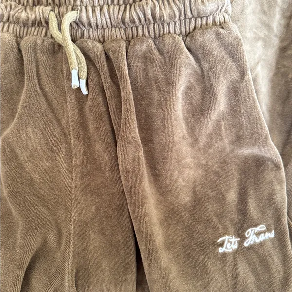 Iets Frans Urban Outfitters Velvet Green Olive Khaki Pants - Image 2