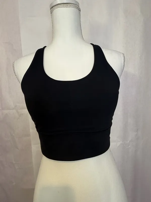 lululemon athletica Black Racerback Sports Bra with Mesh Panel - Image 3