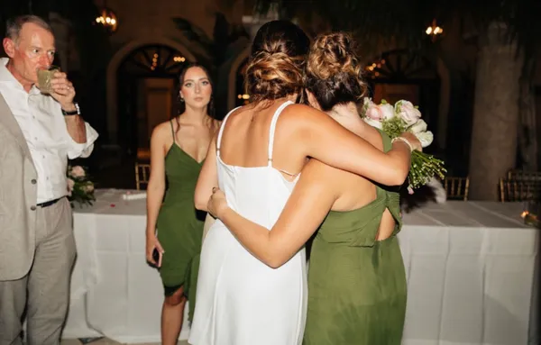 Azazie Bridesmaid Dress Green - Image 3