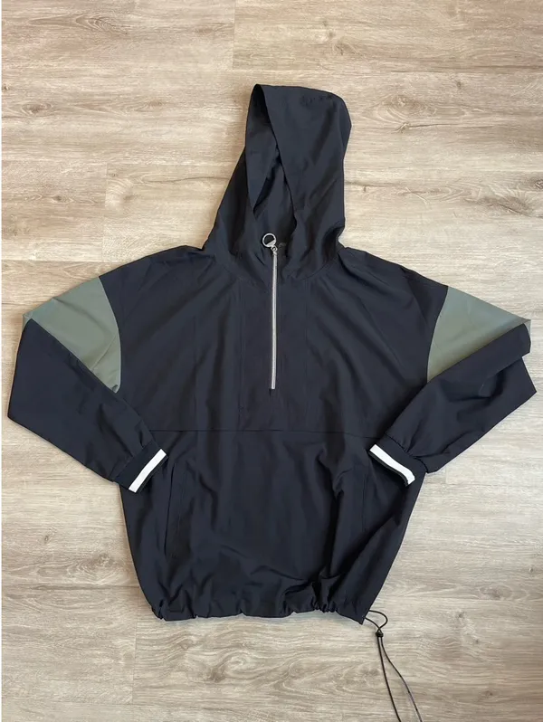 Calvin Klein Performance Jacket Black Fleece Cropped Athletic Quarter-Zip Small - Image 2
