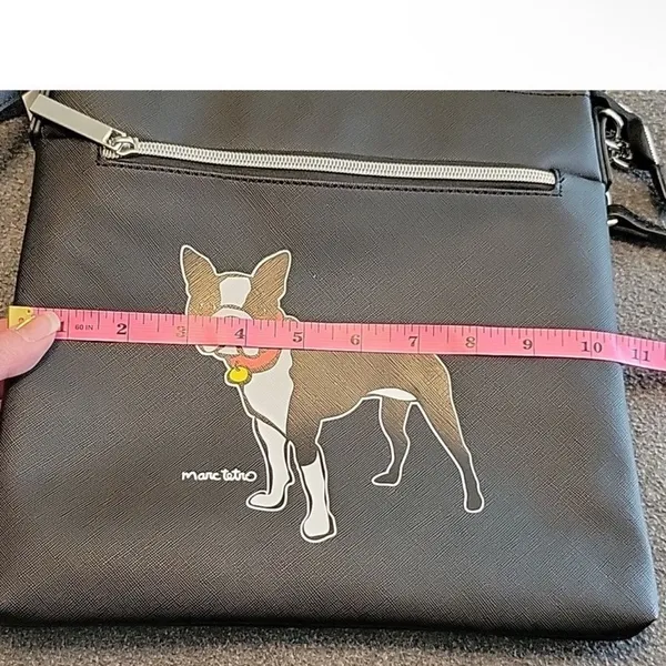 MARC TETRO black crossbody w/ Boston Terrier with adjustable strap New w/o Tag - Image 9