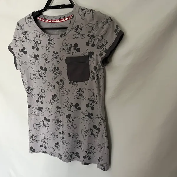 Disney Parks Mickey Mouse Y2K Womens TShirt Top Size S Gray Short Sleeve Cartoon - Image 6