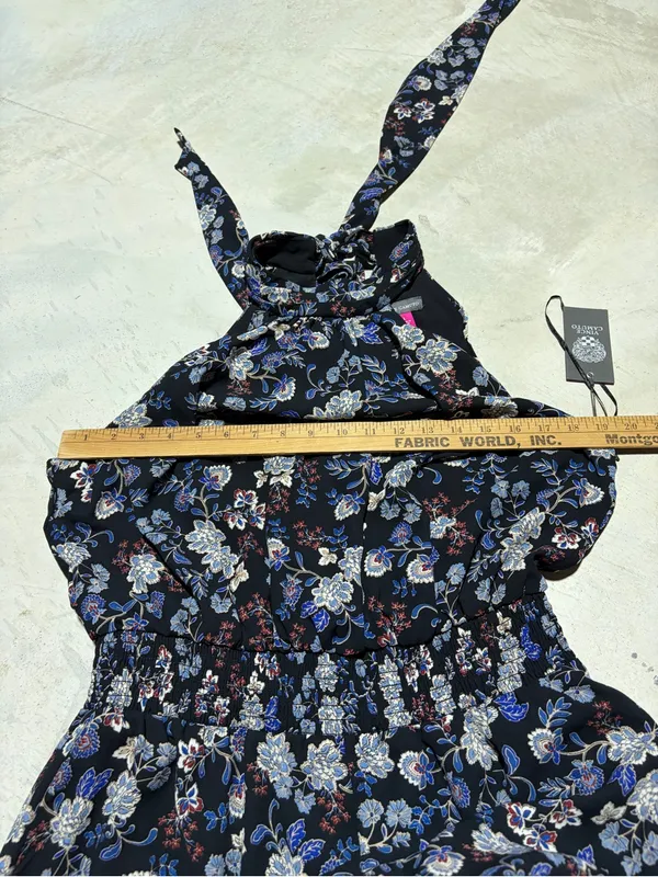 Vince Camuto NWT eondersll Floral Jumpsuit French blue floral large MSRP$99 - Image 4