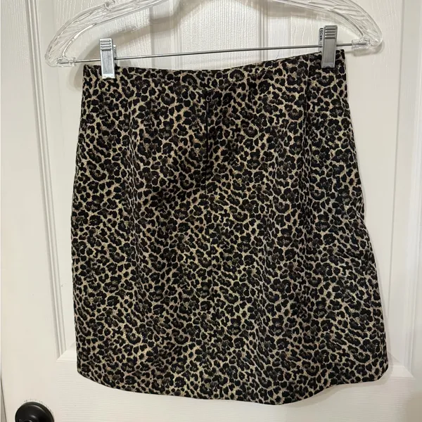 Sezane | Sézane | Jupe Calvi / Calvi Mini Skirt | Leopard Marron Dore | Fr Sz 38 - Image 5