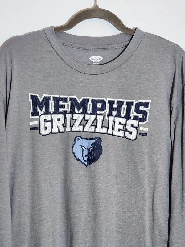 Concepts Sport Memphis Grizzlies Gray Long Sleeve Sleep T-Shirt Lounge Shirt Size XL - Image 2