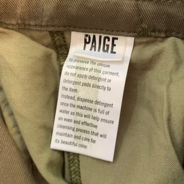 Paige Mayslie Utility Jogger Pants‎ Olive Green Lyocell Drawstring Hem Womens 30 - Image 4