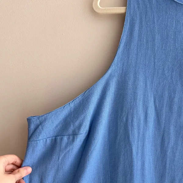Abercrombie & Fitch A-Line Linen Dress, Bright Blue, Size XXL, NWT - Image 4