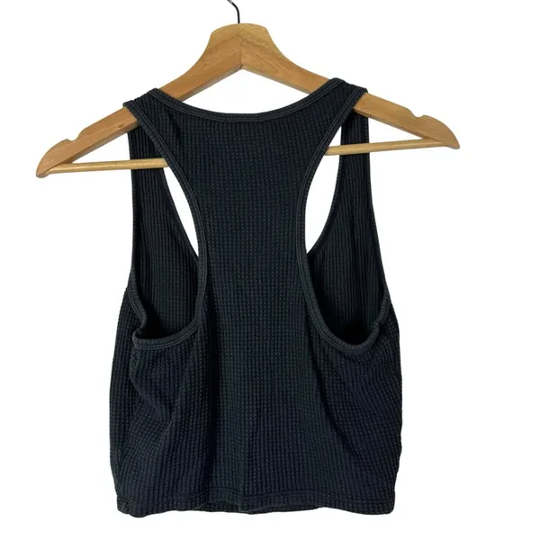 Aerie Offline Charcoal Gray Wow Waffle‎ Cropped Tank Top M - Image 3