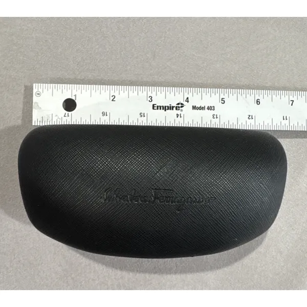 Salvatore Ferragamo Sunglasses Eyewear Hard Case Logo Black Textured Storage - Image 10