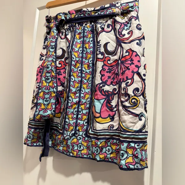 Lilly Pulitzer Silk Floral Patterned Women's‎ Skirt Size Small - Image 2