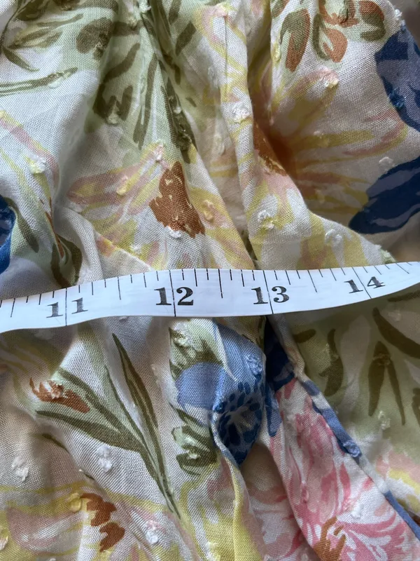 Billabong Floral Puff Sleeve Crop Top Medium - Image 6